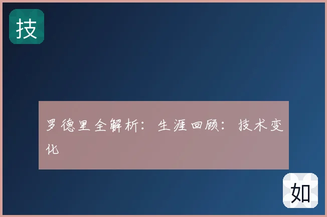 罗德里全解析:生涯回顾:技术变化